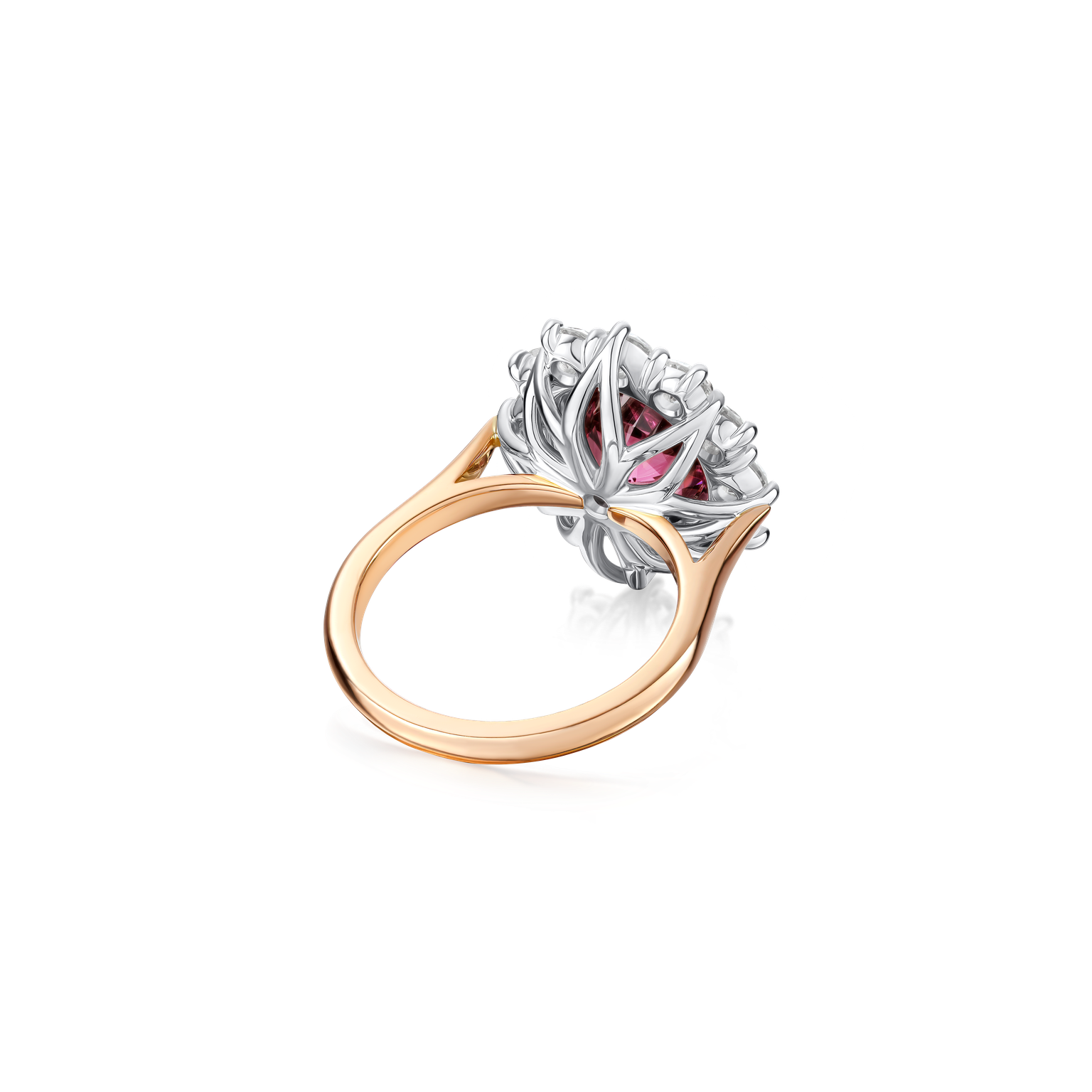 5.34cts Rhodolite Garnet and Diamond Ravello Ring