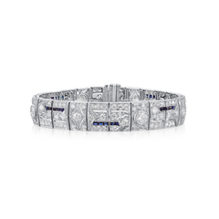 Antique Sapphire and Diamond Bracelet