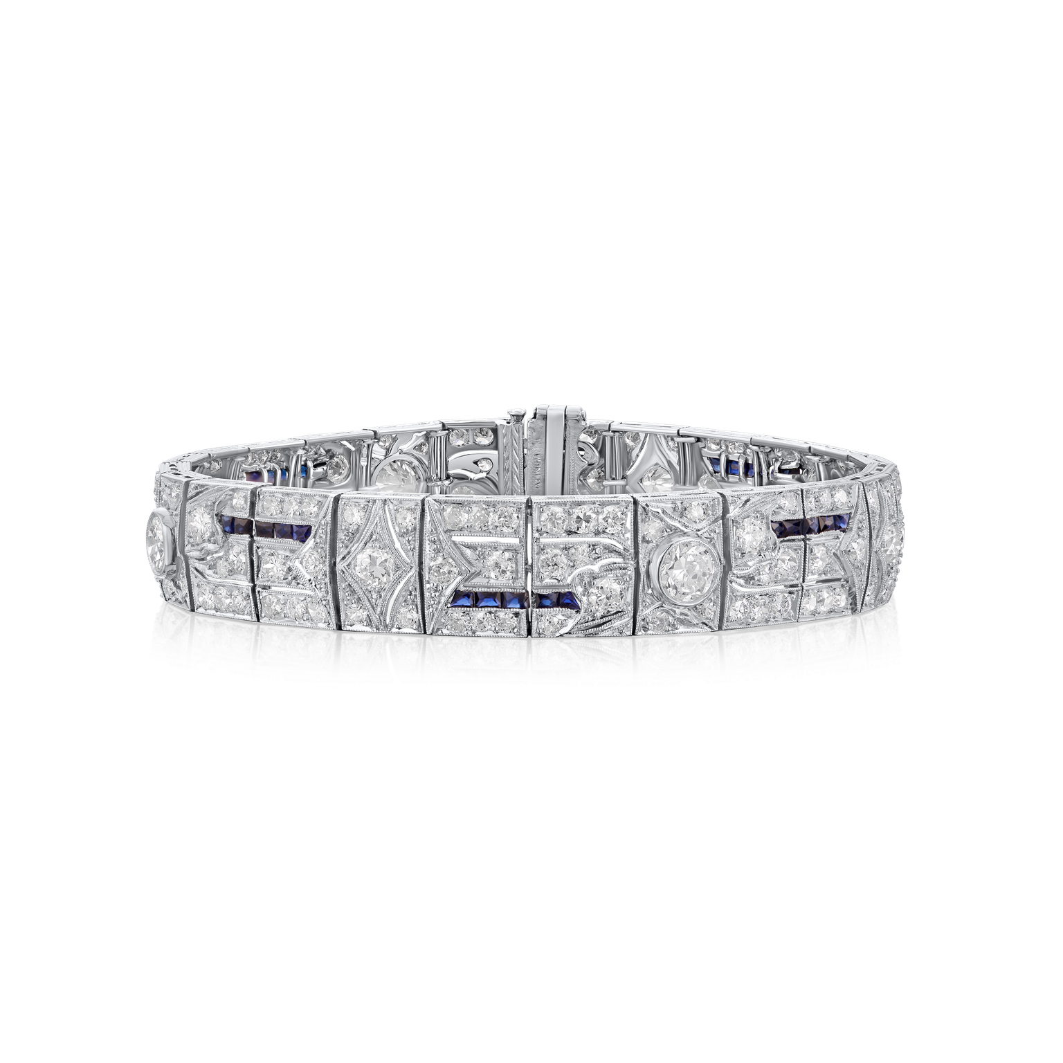 Antique Sapphire and Diamond Bracelet