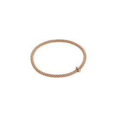 Prima Flex'it 18ct Rose Gold Bracelet With A Diamond Set Rondel