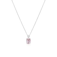 3.73cts Morganite and Diamond Pendant