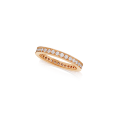 Skyline Collection Diamond Set 18ct Rose Gold Ring 2.5mm