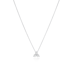 Trefoil Collection 0.74ct Round Brilliant Cut Diamond Pendant