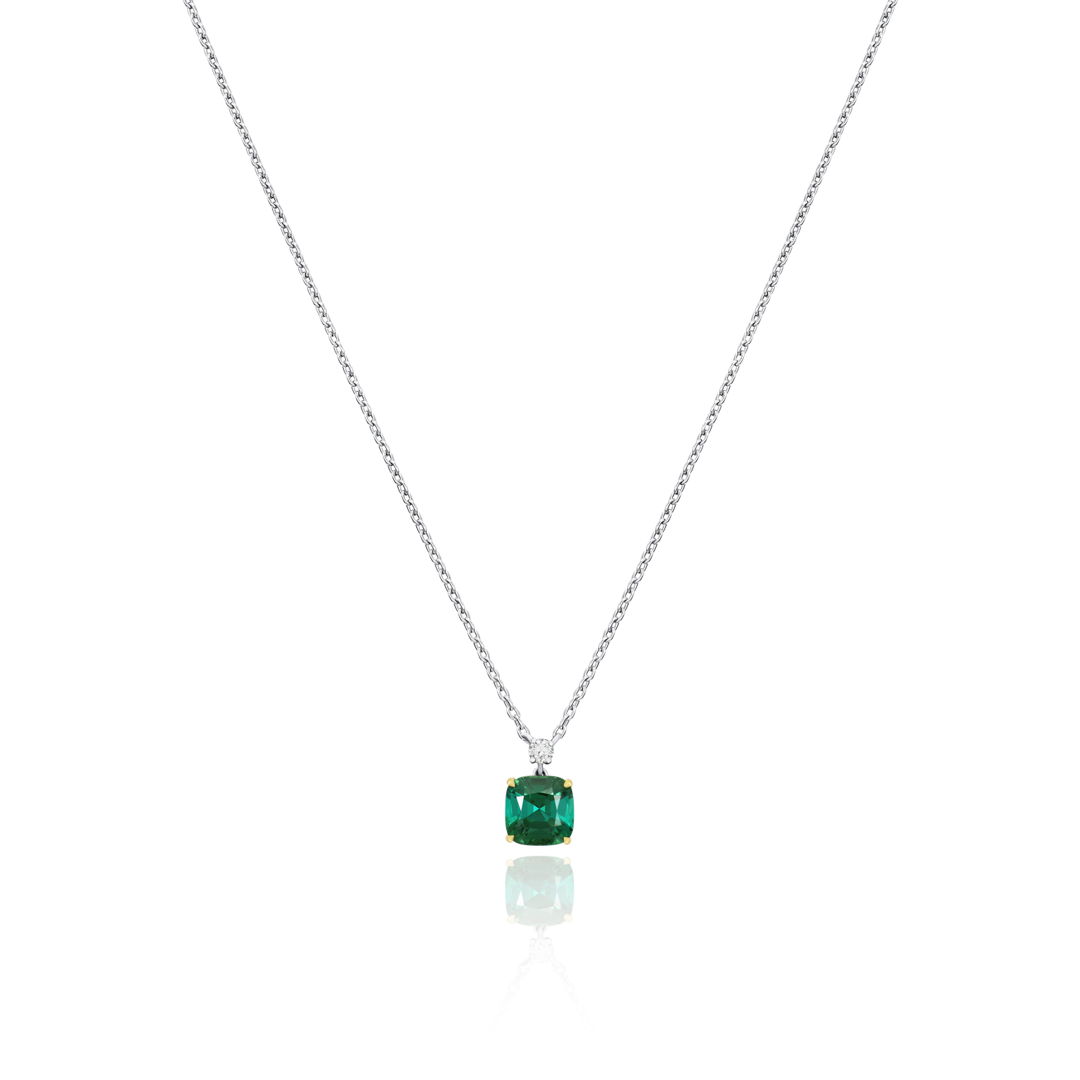 1.48cts Lagoon Tourmaline and Diamond Pendant