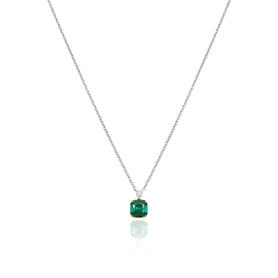 1.48cts Lagoon Tourmaline and Diamond Pendant