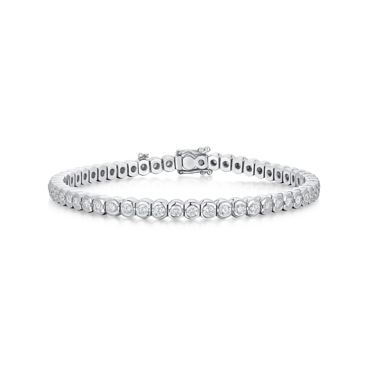 3.00cts Round Brilliant Cut Diamond Line Bracelet
