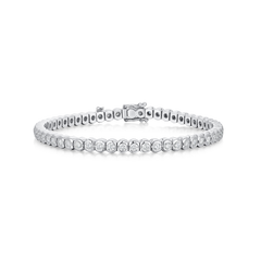 3.00cts Round Brilliant Cut Diamond Line Bracelet