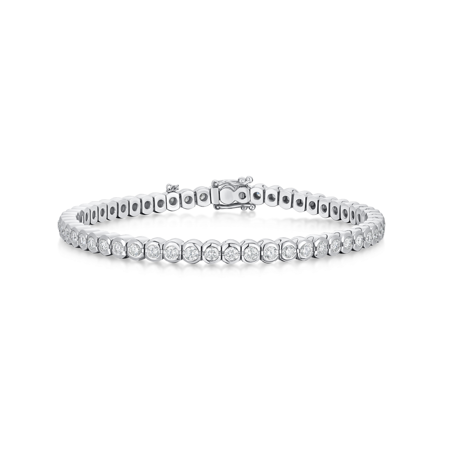 3.00cts Round Brilliant Cut Diamond Line Bracelet