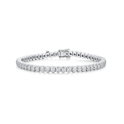 3.00cts Round Brilliant Cut Diamond Line Bracelet