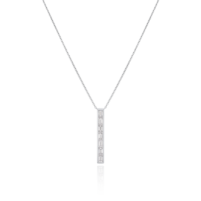 1.33cts Baguette Diamond Bar Pendant