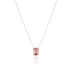 5.38cts Octagon Pink Bi-Colour Watermelon Tourmaline Pendant