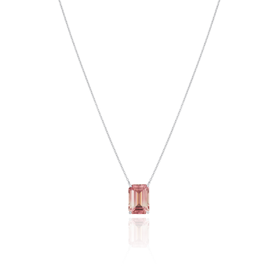 5.38cts Octagon Pink Bi-Colour Watermelon Tourmaline Pendant