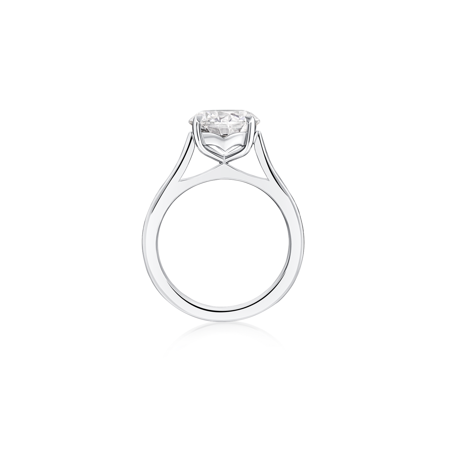 3.00cts Round Brilliant-Cut Diamond Solitaire Engagement Ring