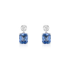 Sapphire and Diamond Drop Earrings