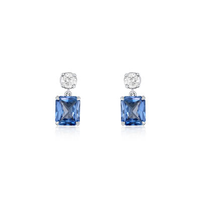 Sapphire and Diamond Drop Earrings