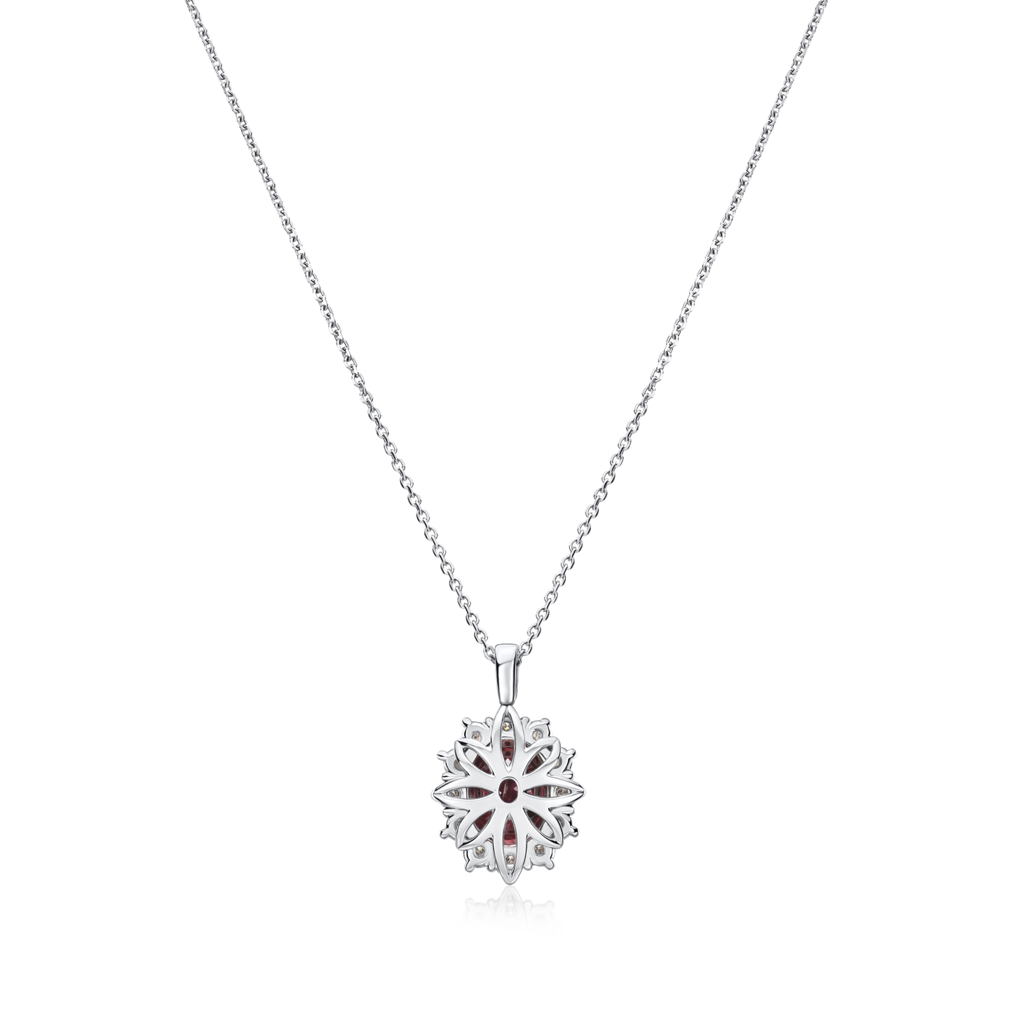 3.44cts Ruby and Diamond Ravello Cluster Pendant