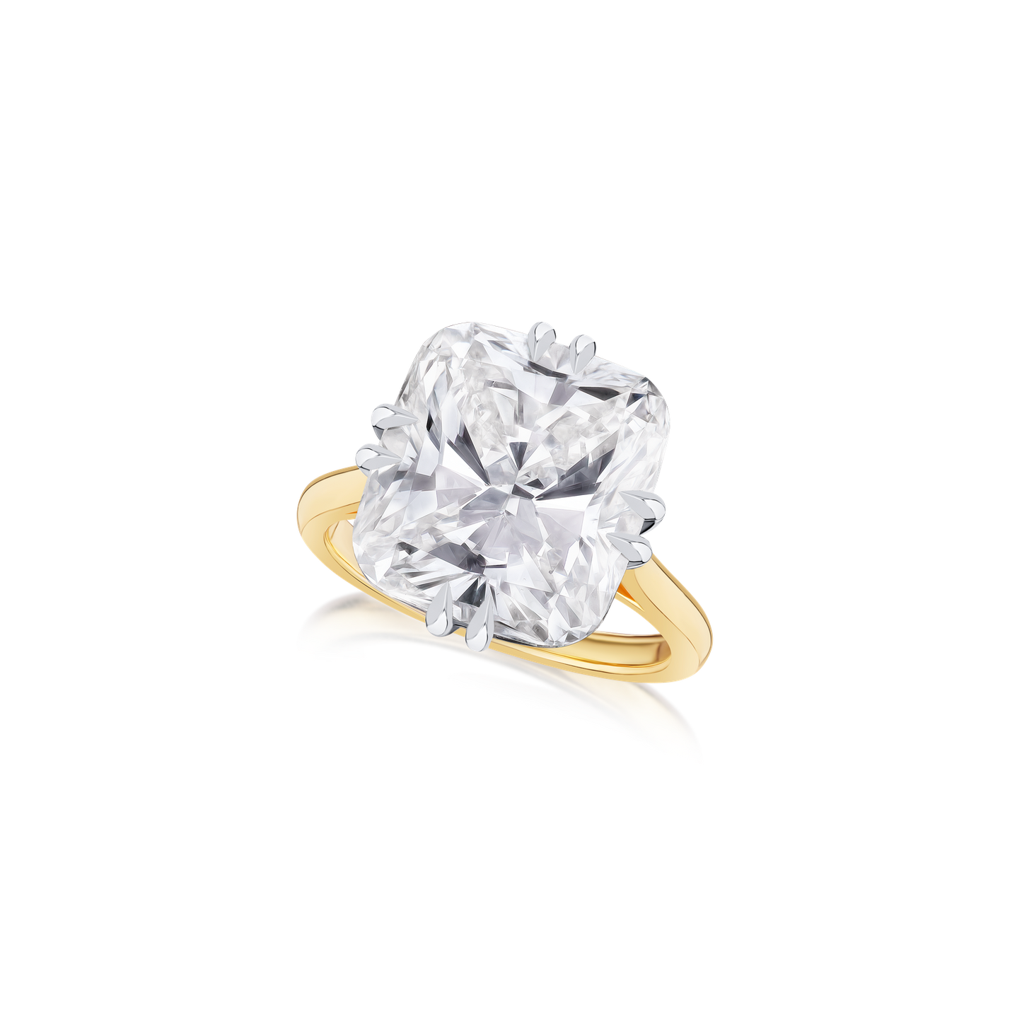 10.32cts Cushion Cut Diamond Solitaire Ring