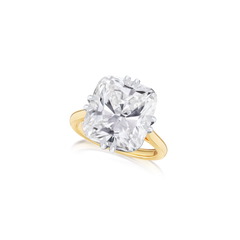 10.32cts Cushion Cut Diamond Solitaire Ring