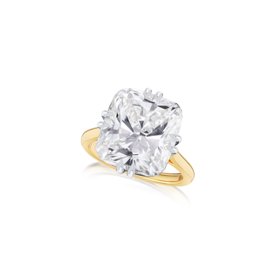 10.32cts Cushion Cut Diamond Solitaire Ring