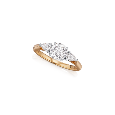 1.01cts Round Brilliant Cut Diamond Three Stone Ring