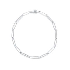 0.58cts Diamond-Set 18ct White Gold Necklet