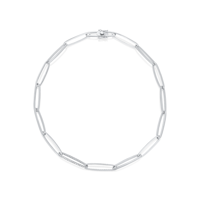 0.58cts Diamond-Set 18ct White Gold Necklet