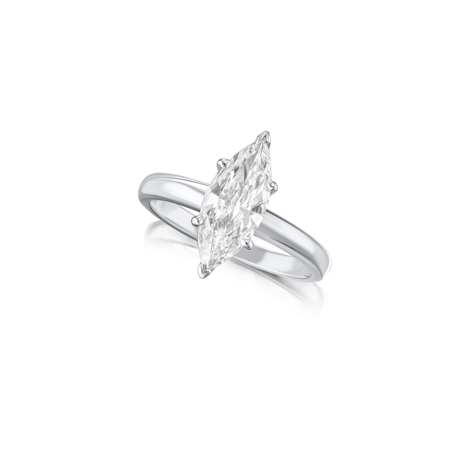 1.12cts Marquise Diamond Solitaire Ring