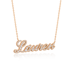 'Lauren' Diamond Set 18ct Rose Gold Pendant