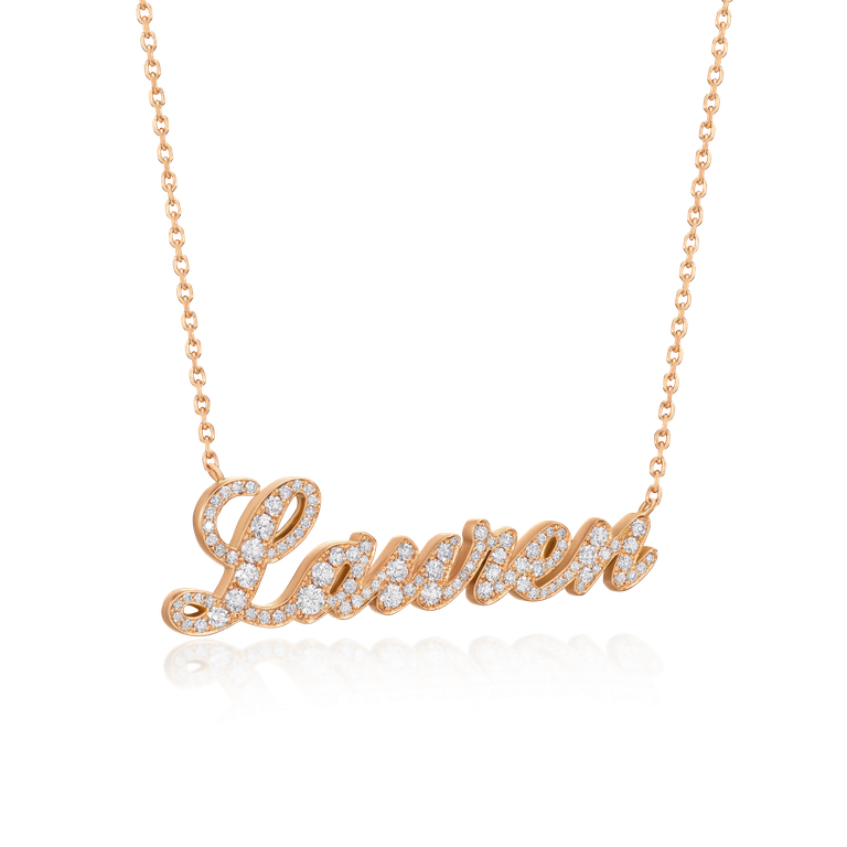 'Lauren' Diamond Set 18ct Rose Gold Pendant