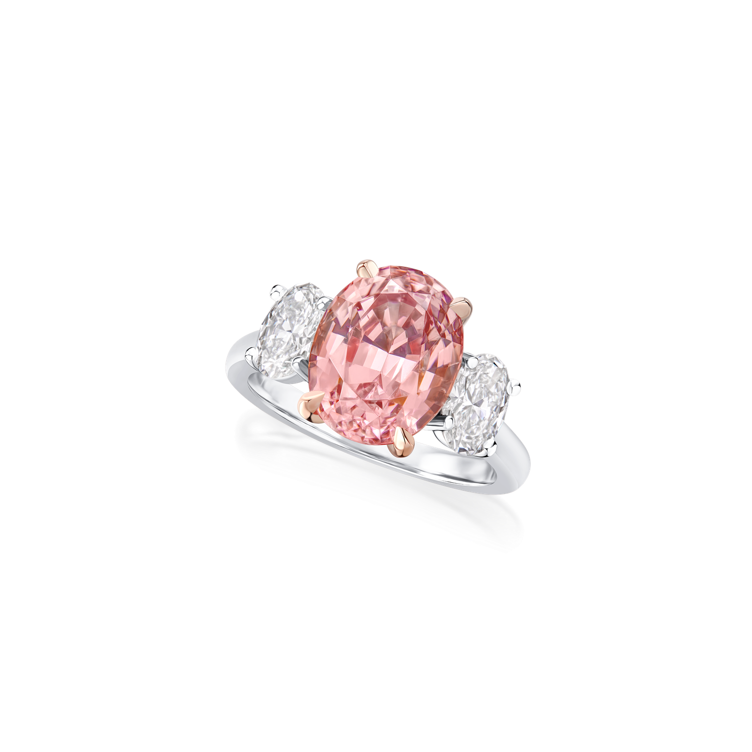 5.69cts Malaya Garnet and Diamond Ring