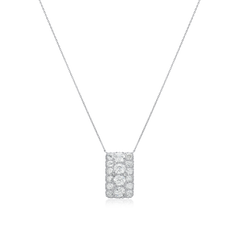 2.59cts Old Cut Diamond Cluster Pendant
