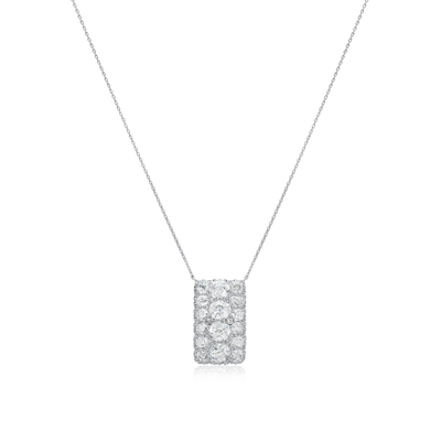 2.59cts Old Cut Diamond Cluster Pendant