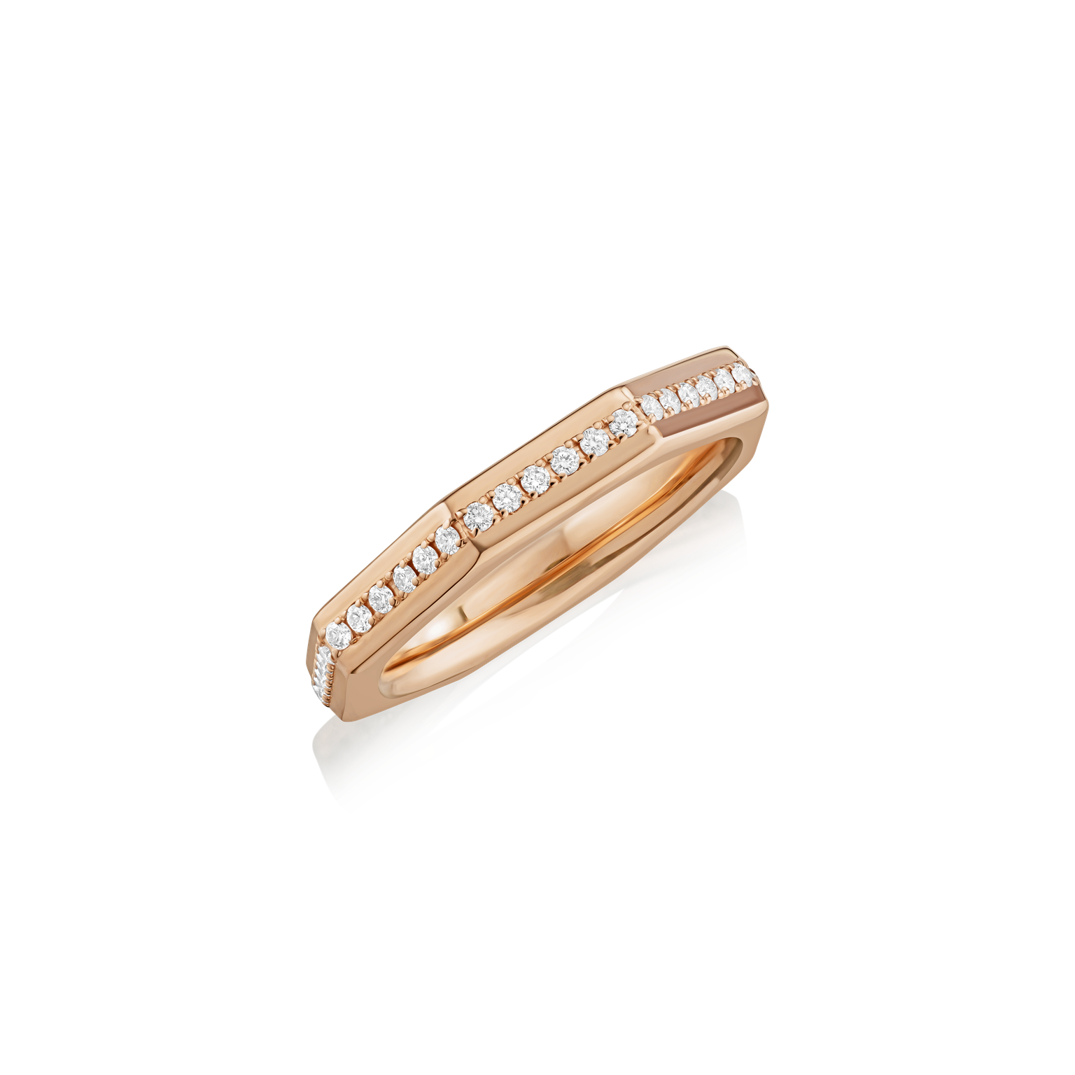 Nectar Collection Diamond Set 18ct Rose Gold Ring