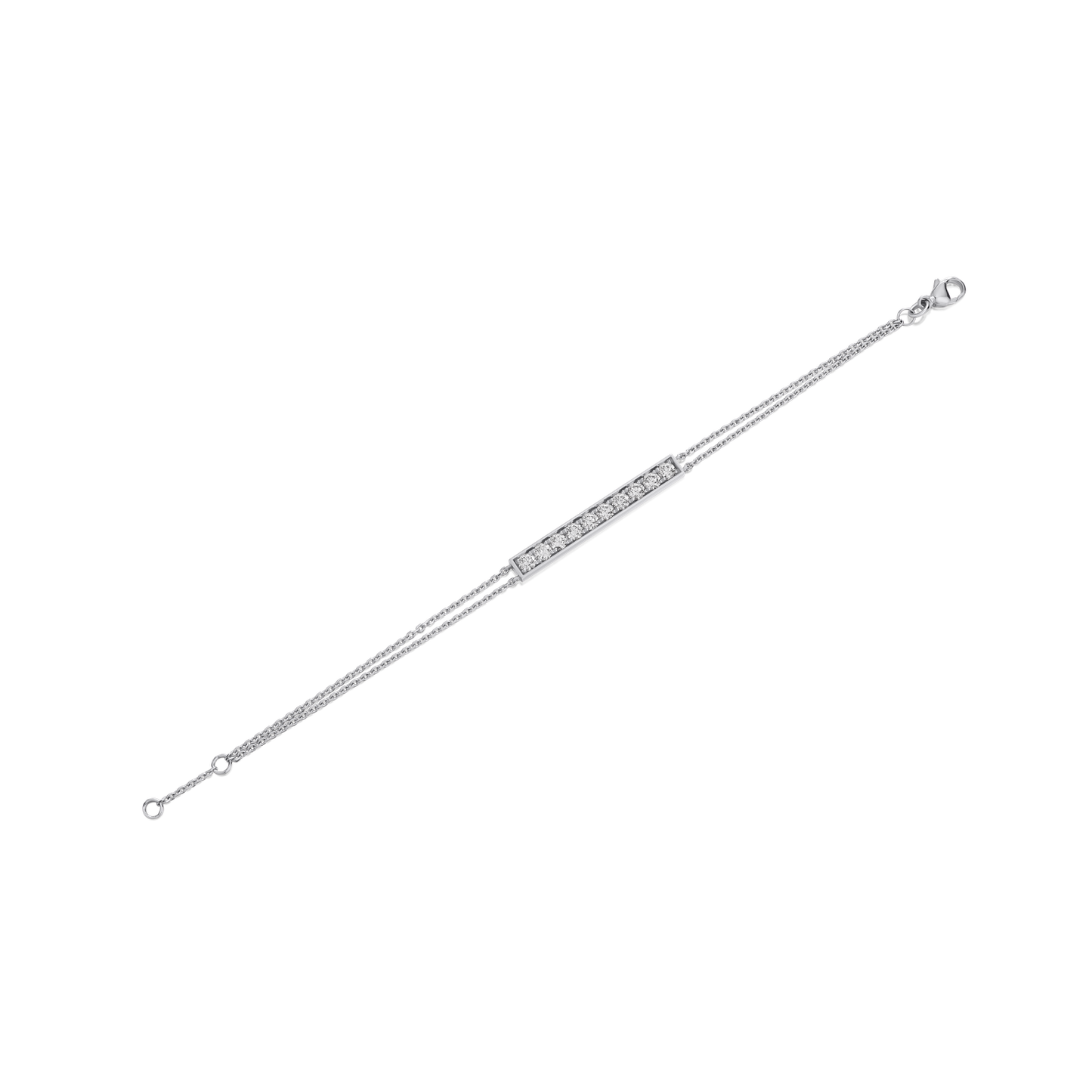 Skyline Collection Diamond Set Platinum Bracelet