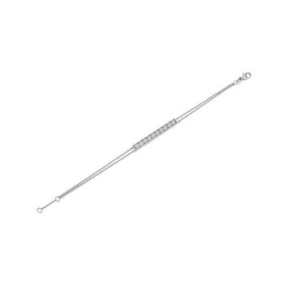 Skyline Collection Diamond Set Platinum Bracelet