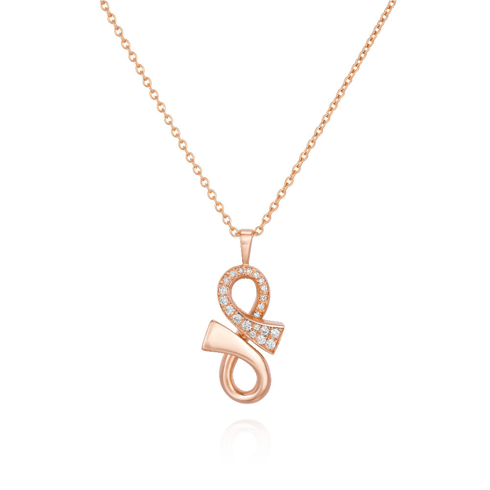 Rose gold diamond infinity necklace online