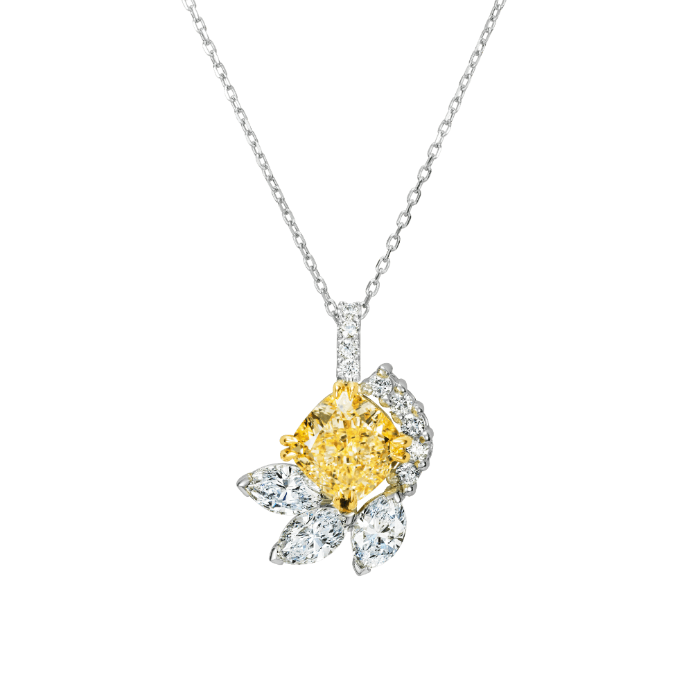 Natural Fancy Intense Yellow Diamond Pendant – G Collins & Sons