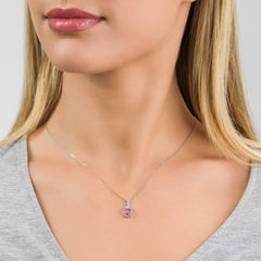 Graduated Pink Sapphire Circular Pendant