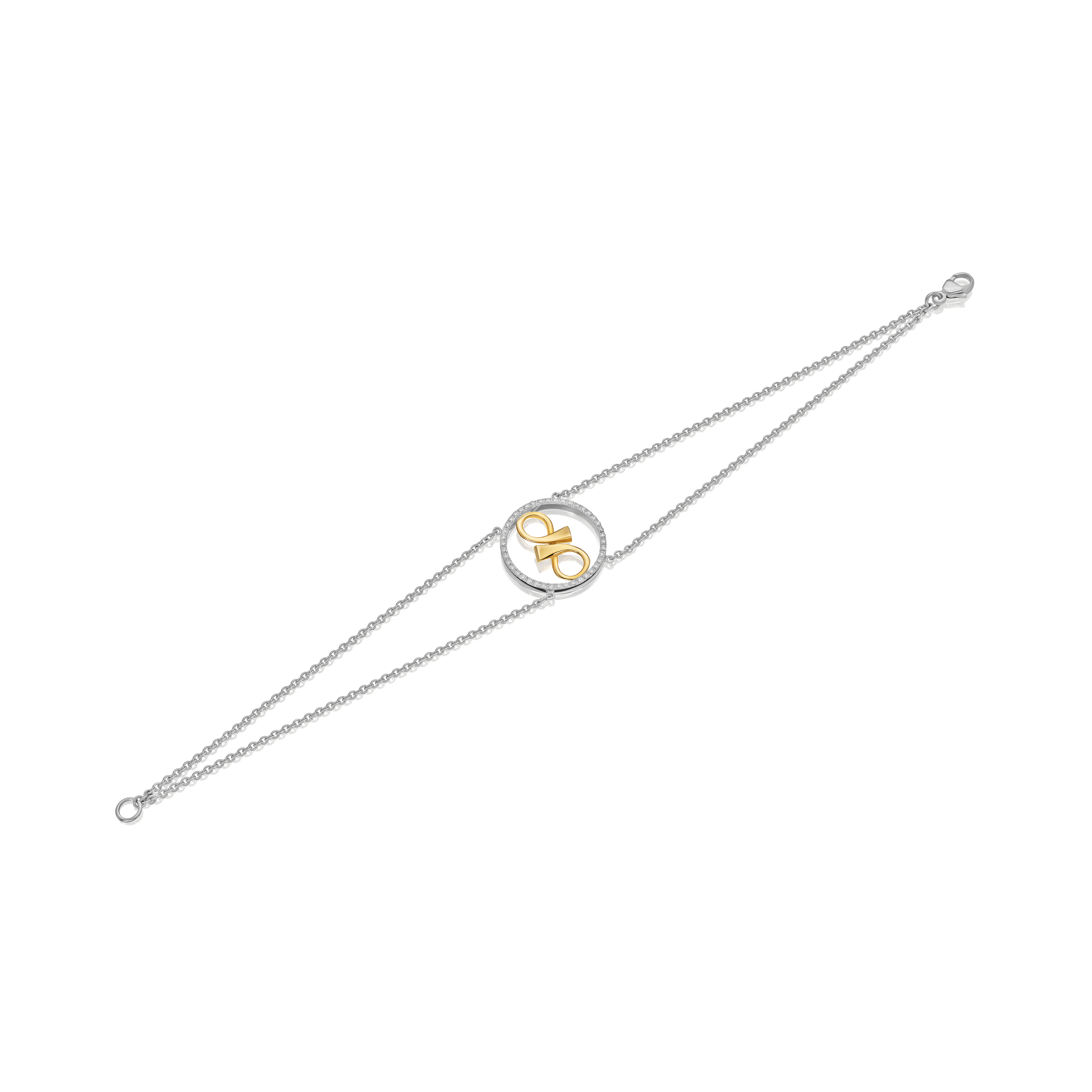 Infinity Diamond-Set Circle Bracelet