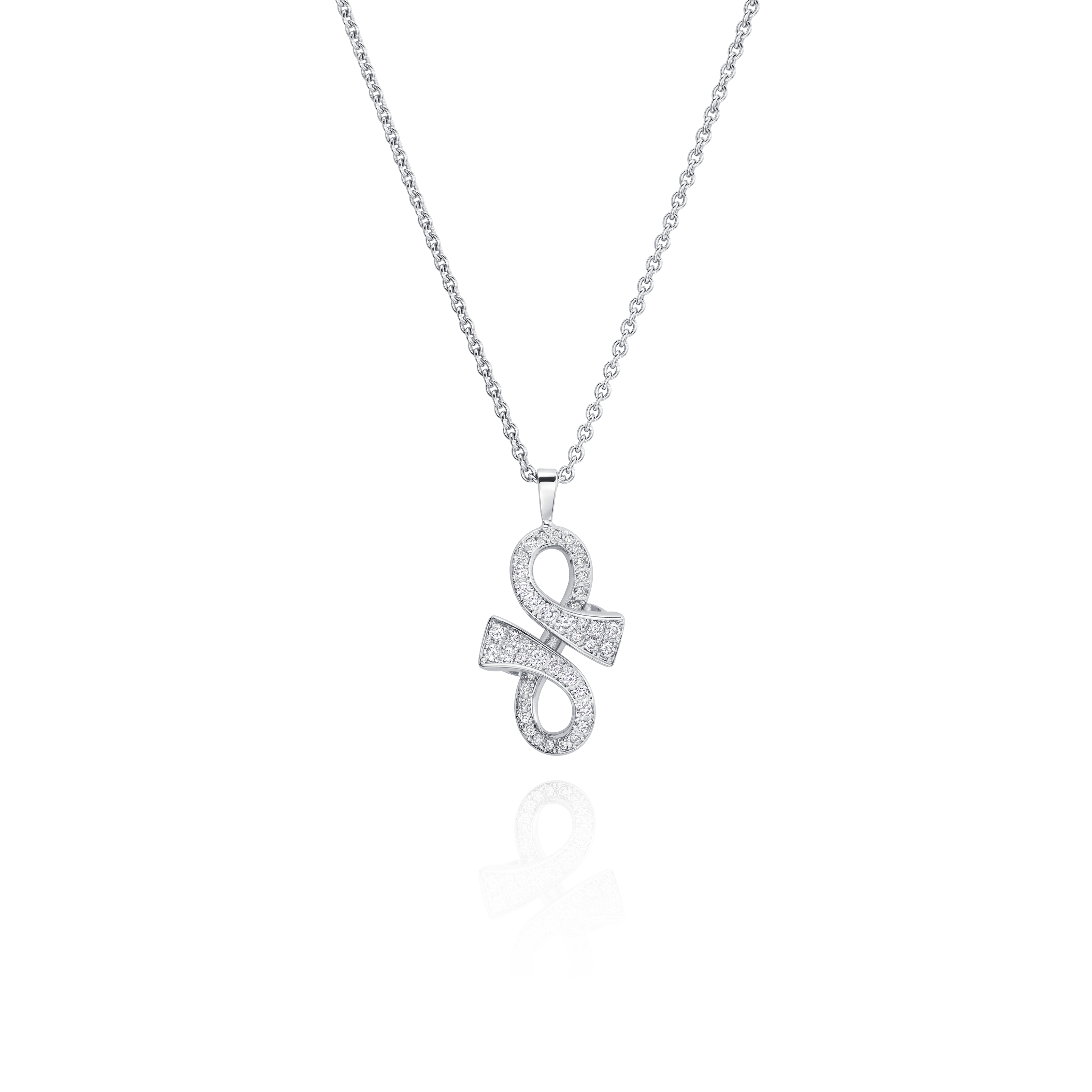 Infinity Collection 18ct White Gold Diamond Set Pendant