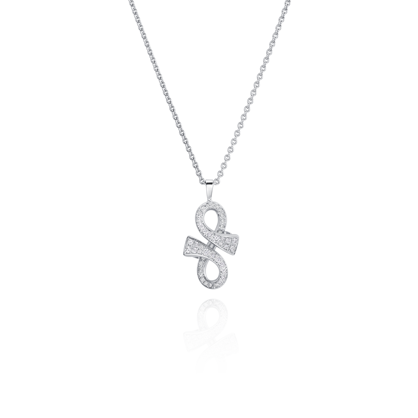 Infinity Collection 18ct White Gold Diamond Set Pendant