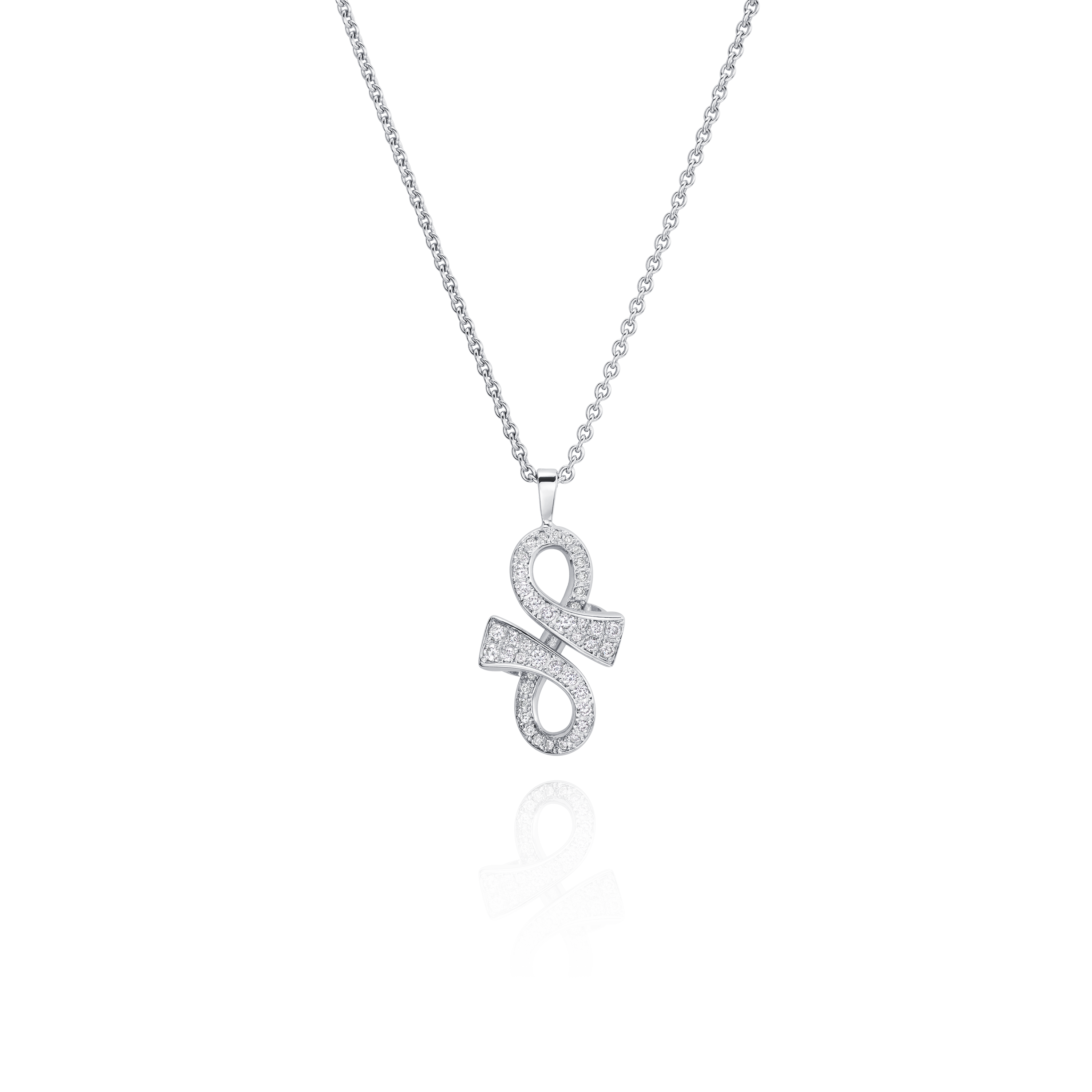 Infinity Collection 18ct White Gold Diamond Set Pendant