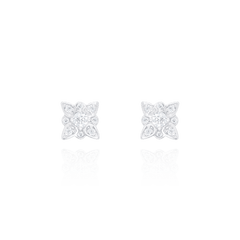 Diamond Flower Earrings
