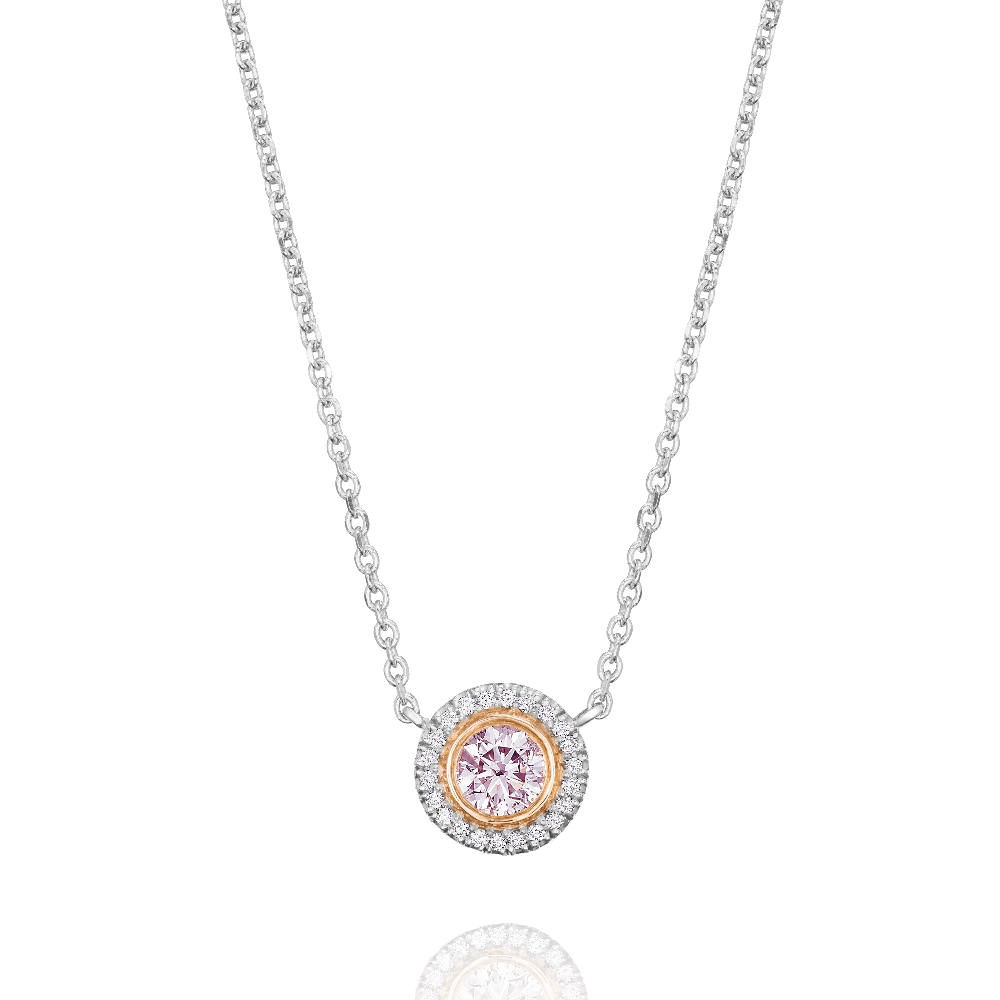 Pink Diamond Cluster Pendant