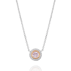 Pink Diamond Cluster Pendant