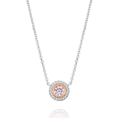 Pink Diamond Cluster Pendant