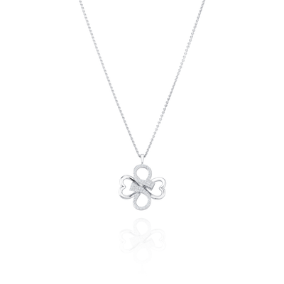 Infinity Collection Diamond Set Hearts Pendant
