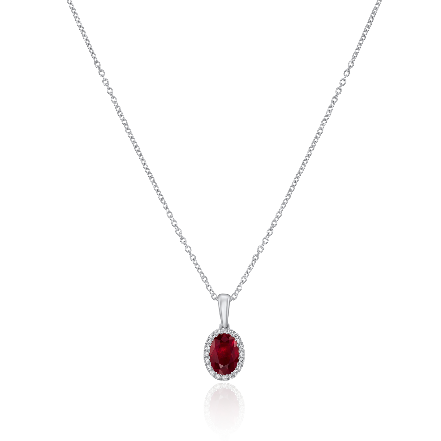 1.03cts Ruby and Diamond Pendant