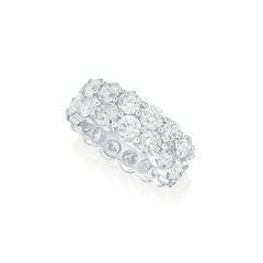 10.00cts Two Row Diamond Full Eternity Ring