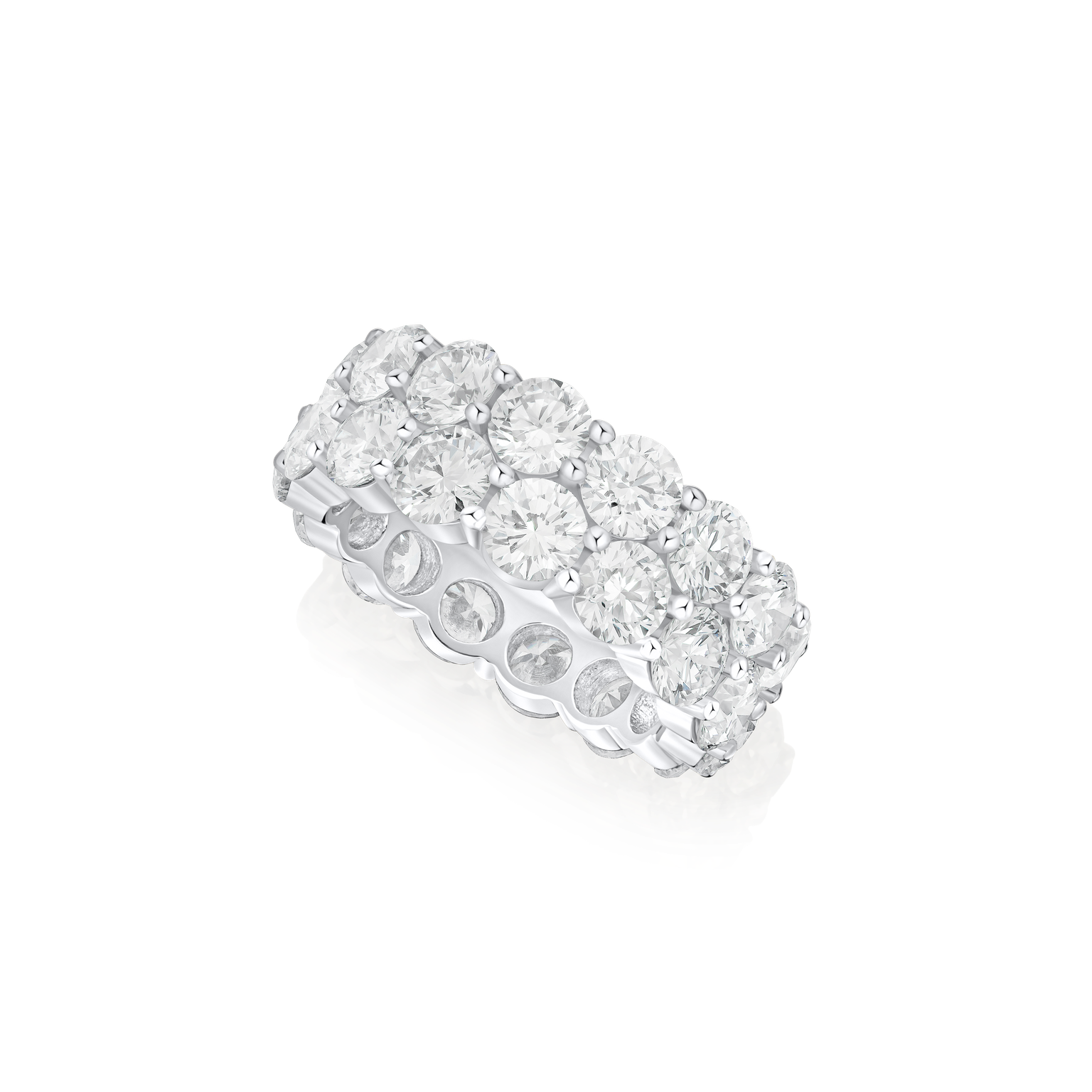 10.00cts Two Row Diamond Full Eternity Ring